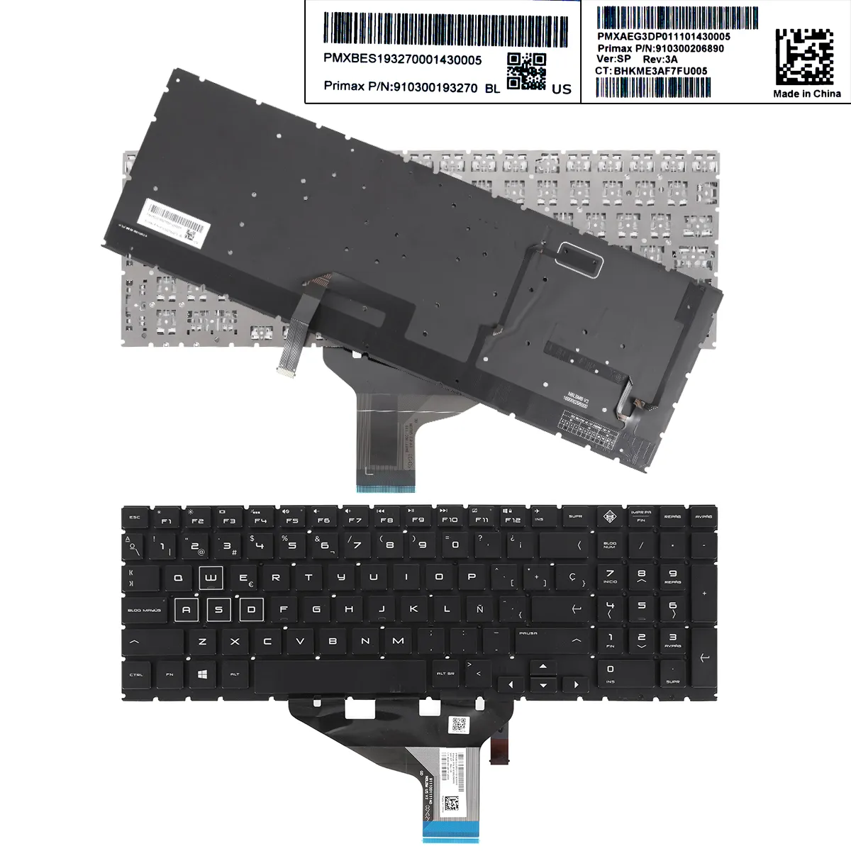 Picture of HP omen 15-DC TPN-Q211 15-dc000 15t-dc000 15-dc0010nr black ( Full Colorful Backlit,Without Frame,WIN8) 